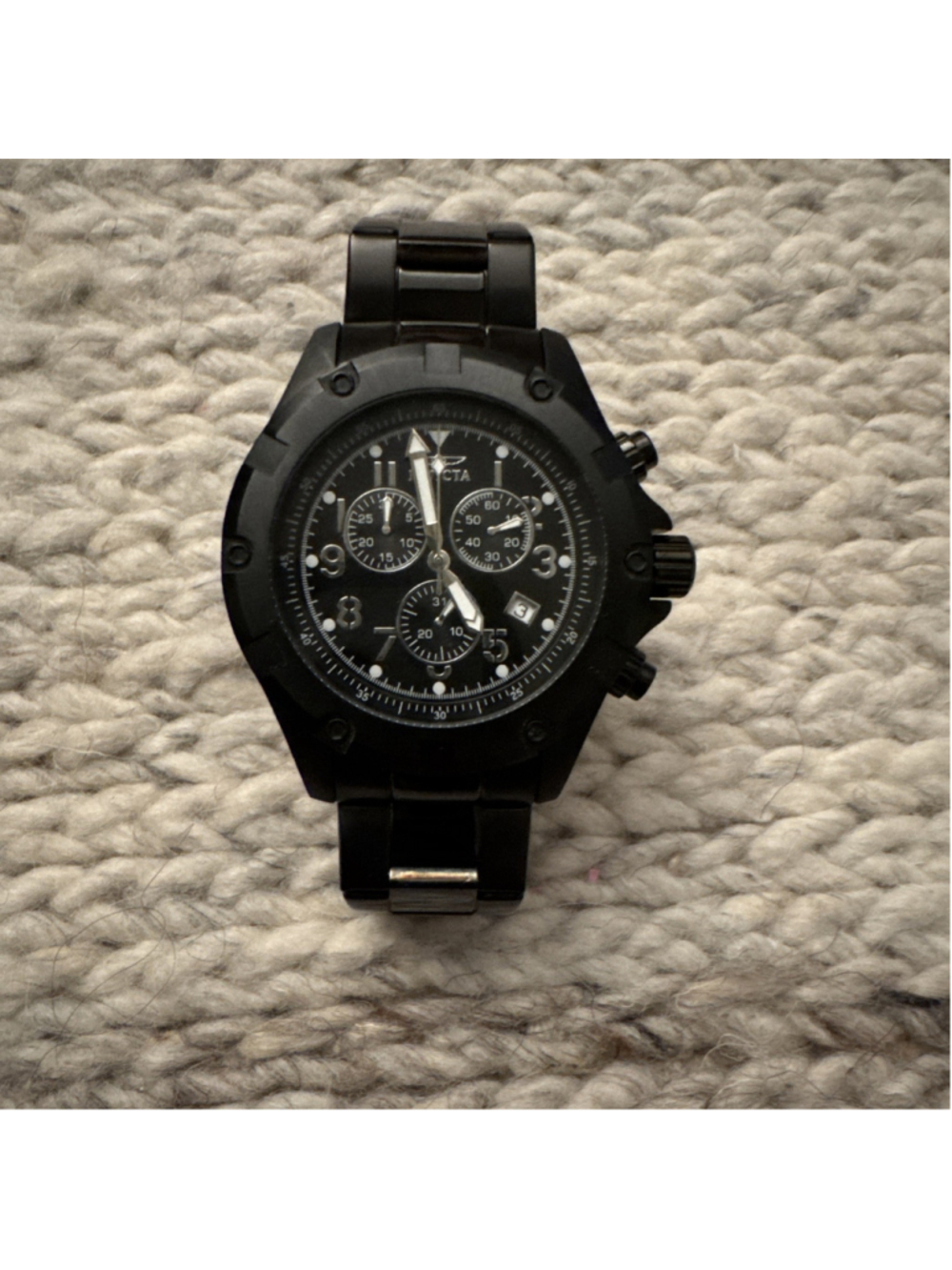 Mens Invicta Specialty Chronograph Watch Black Dial
